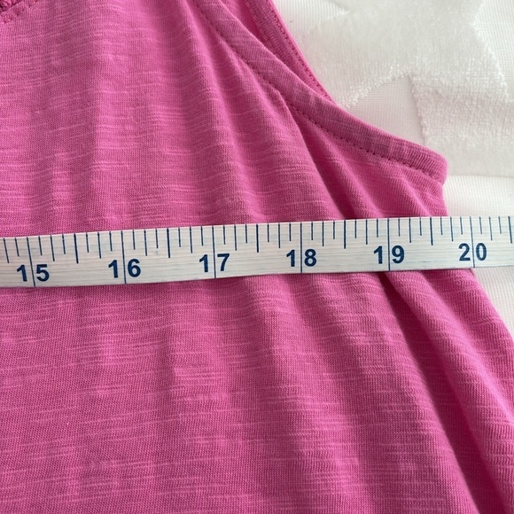 Lane Bryant Pink Sleeveless Top w/Crochet Neckline. 100% Cotton. Size 14/16. - Picture 8 of 9